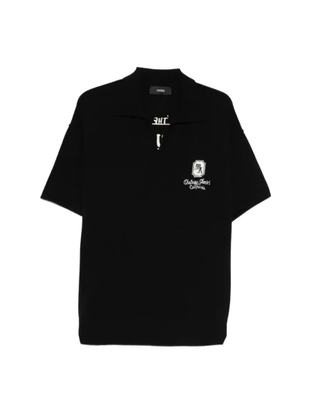 Sweter Amiri wełniany z logo czarny