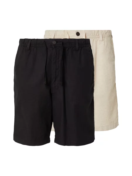 JACK & JONES Chino kalhoty JPSTJAIDEN černá / melír bílý