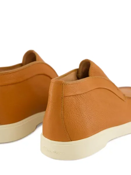 Botine Santoni din piele slip-on maro
