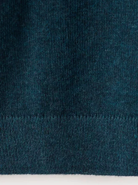 Sweter z dzianiny z półgolfem błękit pruski Dzieci lata MANGO KIDS