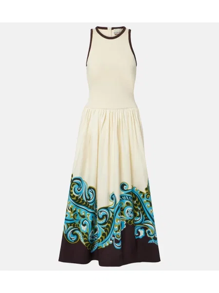 Rochie midi Alemais cu imagine alb