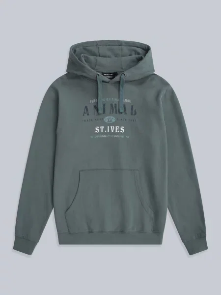 River St Ives męska bluza z kapturem Green zielona