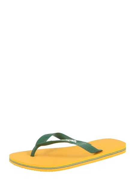 HAVAIANAS Japanke BRASIL narančasto žuta / kraljevski zelena bijela