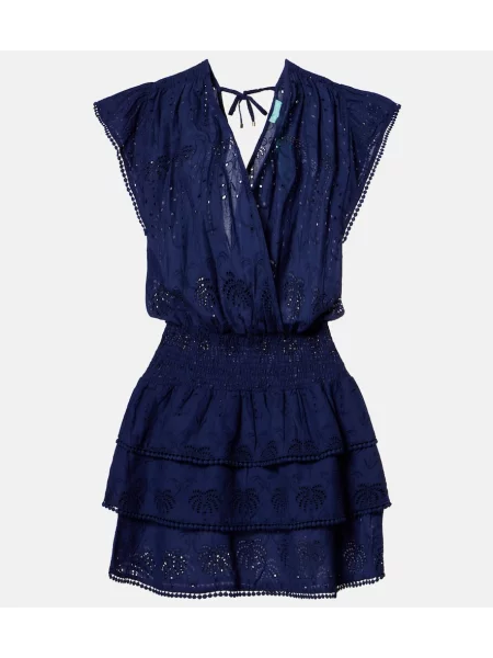 Rochie Melissa Odabash cu broderie albastru