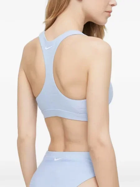 Cu centură slip de baie Nike din jacard cu dungi roz