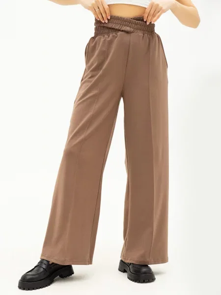 ISSA Plus Штани палаццо бежевий