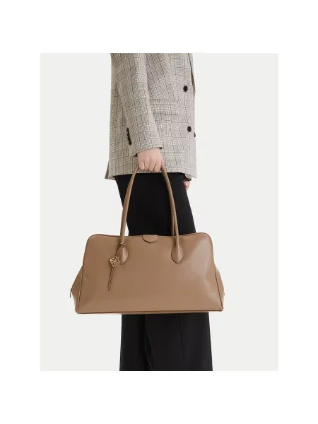 Calvin Klein Дамска чанта Emblem Trio Large Work Bag бежов