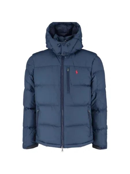 Matlasat tricou polo Polo Ralph Lauren de lână cu decolteu în V albastru