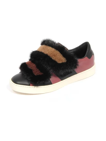 Sneakersy Santoni skórzane fioletowe