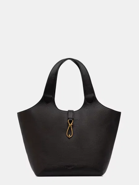 Geanta de piele Twinset din piele negru