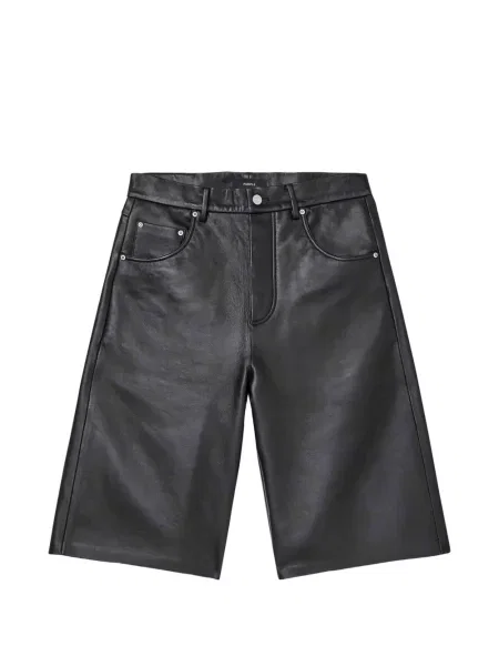 Bermude Purple Brand din piele negru