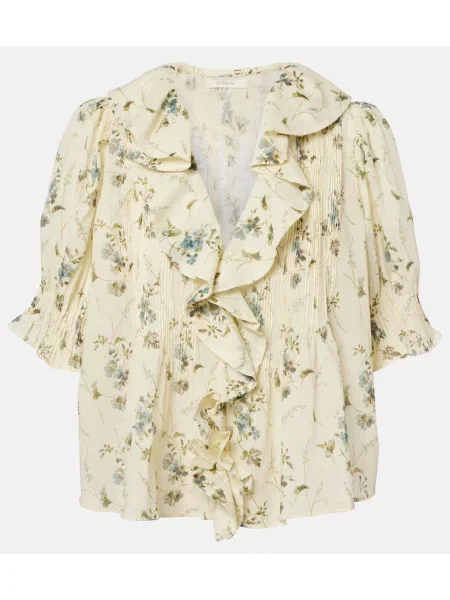 Top Dôen w kwiatki żółty