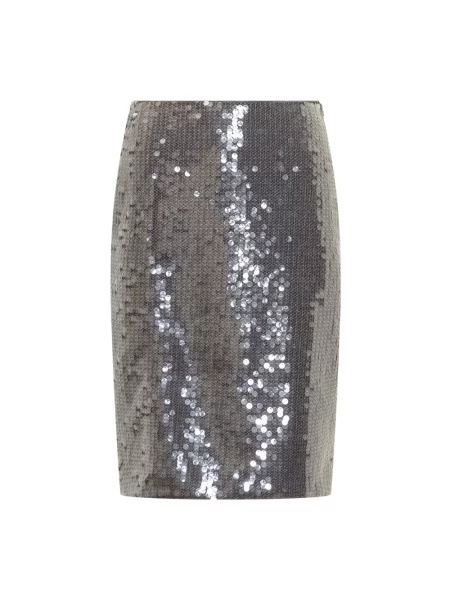 Spódnica midi Rotate Birger Christensen z cekinami do kolan szara