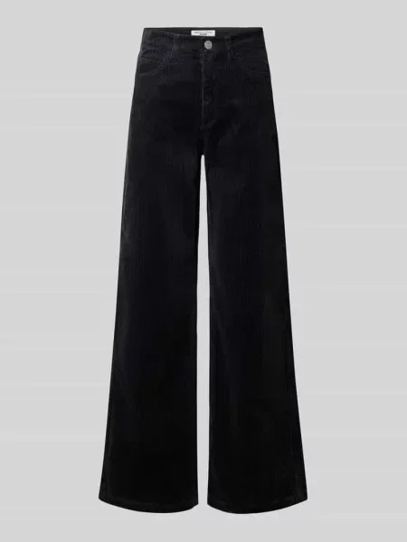 Spodnie o szerokich nogawkach ze spodnie sztruksowe z mieszanka bawełny model Tomma' Marc O'polo Denim czarne