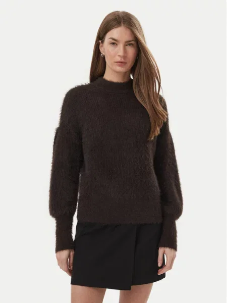 Guess Sweter ciemny brązowy