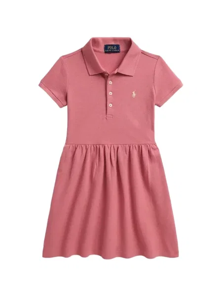 Sukienka mini dziecięca Polo Ralph Lauren różowa