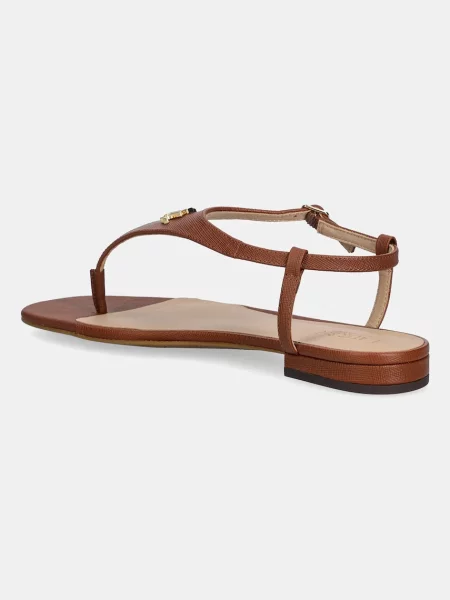 Kožené sandály Lauren Ralph Lauren Everley 2 hnědá