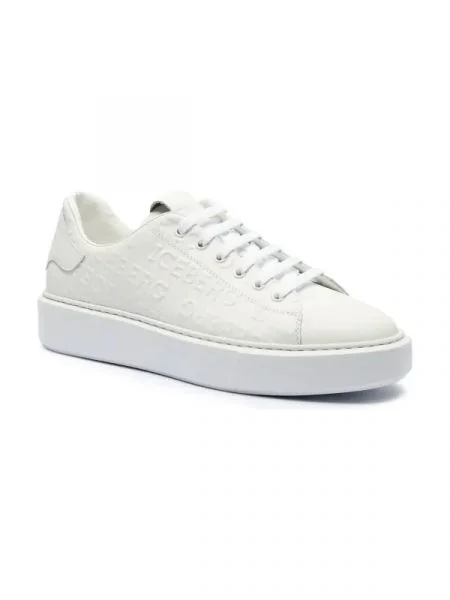 Iceberg De piele sneakers alb