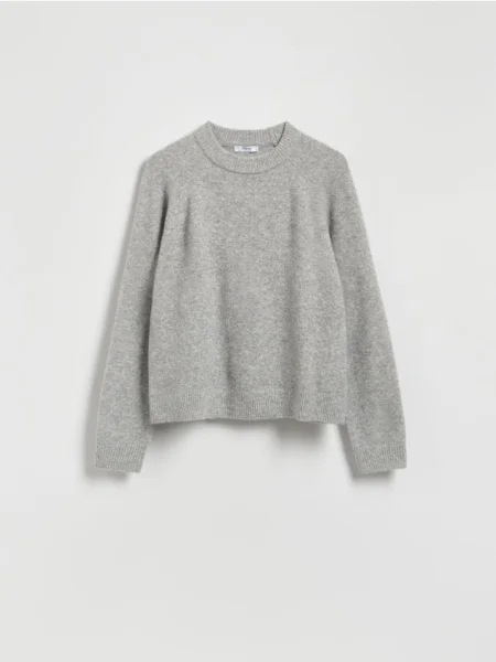 Reserved Pulover cu adaos de lână deschis gri