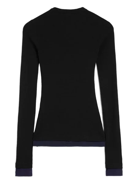 Tricou Jil Sander de lână negru
