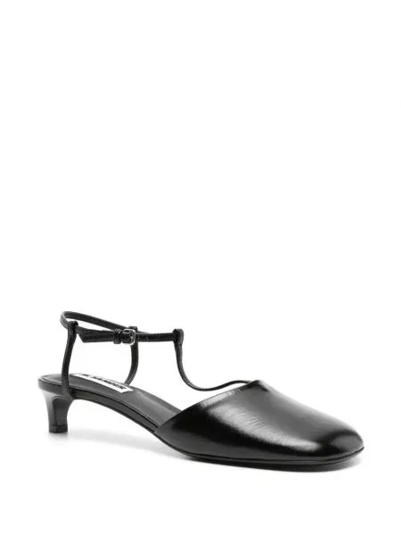 Iš natūralios odos bateliai Jil Sander juoda