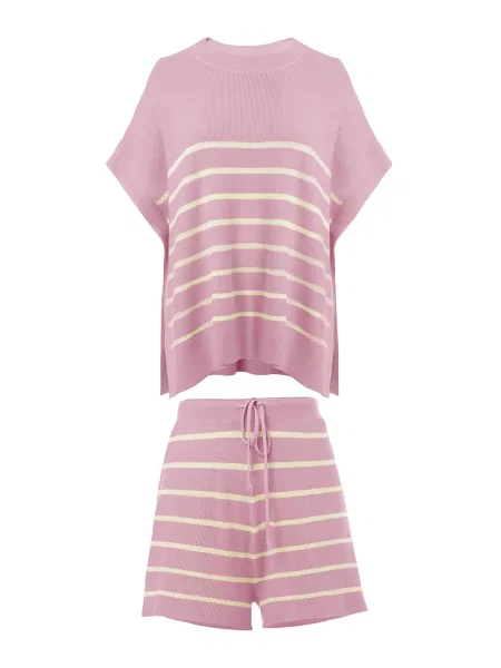 Imily Bela Costum cu pantaloni deschis / roz deschis galben