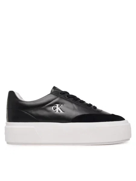 Calvin Klein Sneakers Flatform Lace Up Tcap Lth-Su negru