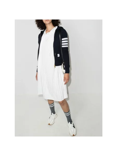 Bluza z kapturem Thom Browne z logo szara