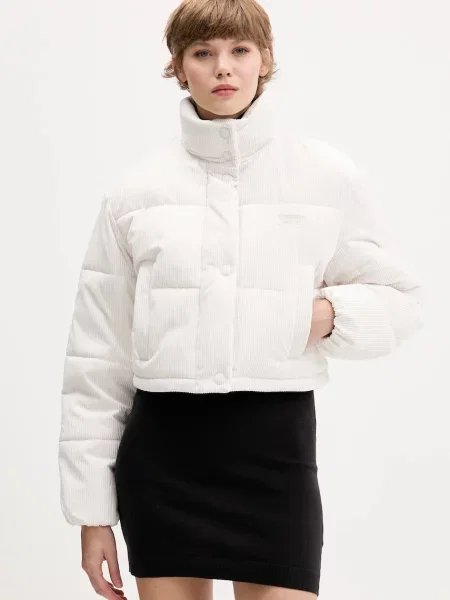 Tommy Jeans Kurtki Kobieta M Kurtka puchowa ze sztruksu beżowy