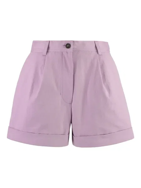 Pantaloni scurți Maison Kitsune plisate violet