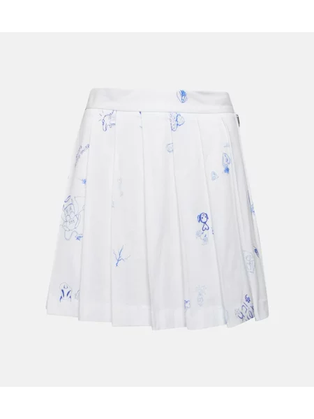 Plisirano krilo Vetements s potiskom bela