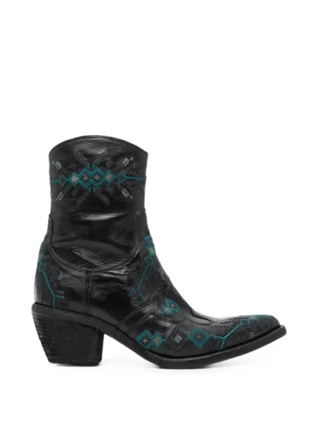 Botine Fauzian Jeunesse din piele negru