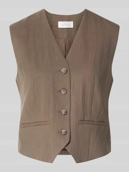 Kamizelka o kroju regular fit z dekoltem w serek Fynch-hatton