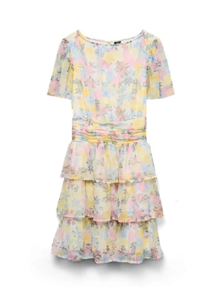 Vero Moda Girl Ruha VMSMILLA sárga / rózsaszín fehér