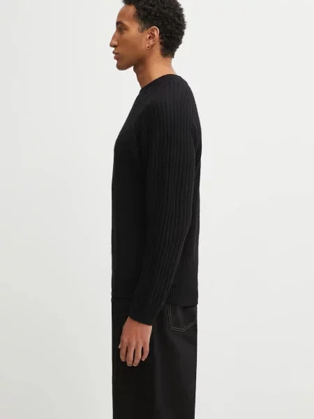 Πουλόβερ με προσθήκη μαλλιού Filling Pieces Knit Sweater Raglan μαύρο