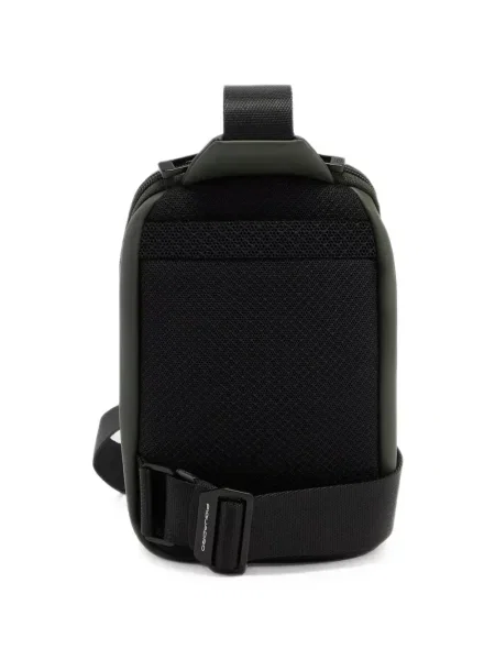 Geantă crossbody Piquadro cu autograf verde