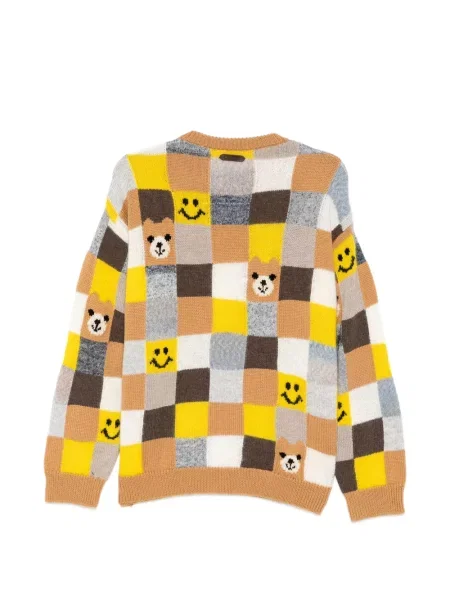 Pulover Moschino în carouri maro