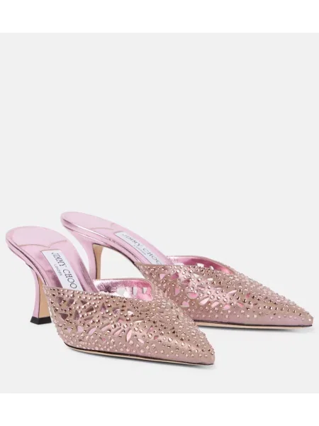 Mules Jimmy Choo iz semiša roza