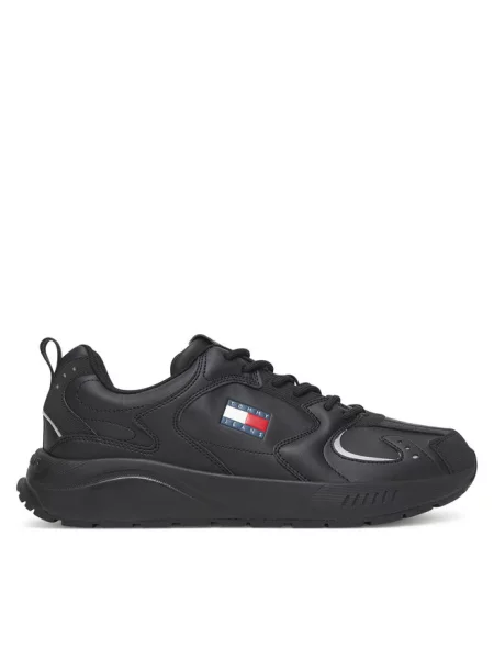 Tommy Jeans sneakersy TJM RUNNER LEATHER czarny