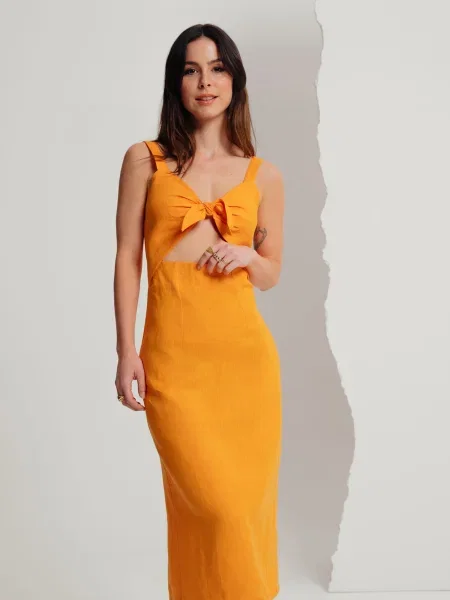 A LOT LESS Rochie Heidi' portocaliu