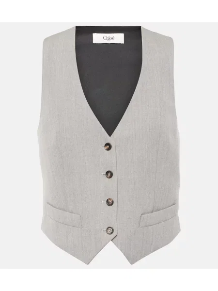 Vestă Chloé de lână gri