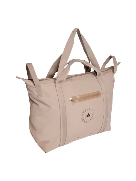 Shopperka Adidas By Stella Mccartney z logo beżowa