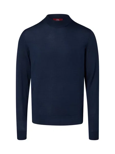 Finshley & Harding London sweter wełniany Mężczyźni Wełna S niebieski