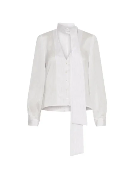 Dungat subțire cămașă Marella cu legături alb