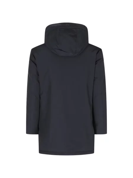 Palton Woolrich cu glugă albastru