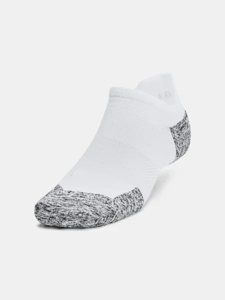 Bežecké ponožky Under Armour Dry Run Cushion No Show 3 pary white/halo gray/reflective biela