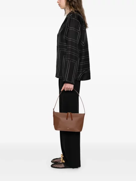 Geanta de piele A.p.c. din piele maro