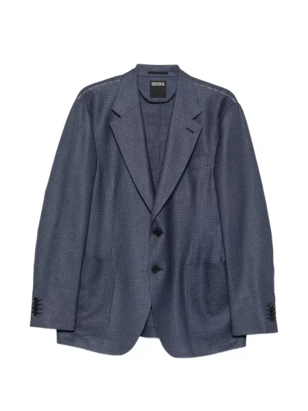 Sacou Zegna în carouri albastru