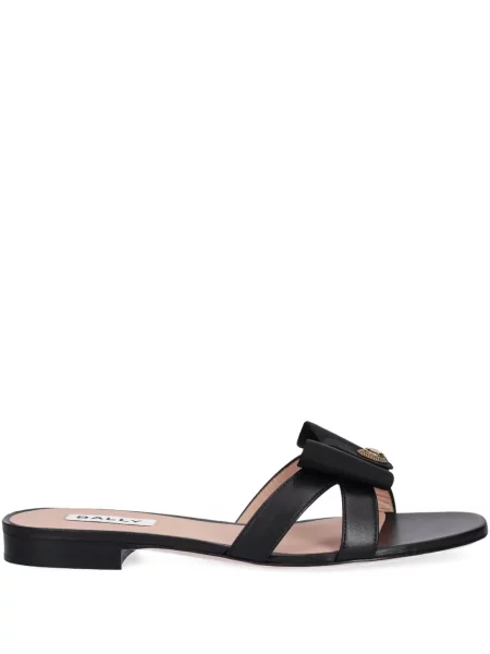 Sandale Bally cu funde din piele negru