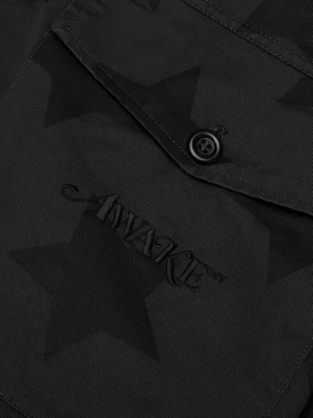 Geacă Awake Ny cu glugă cu imagine negru